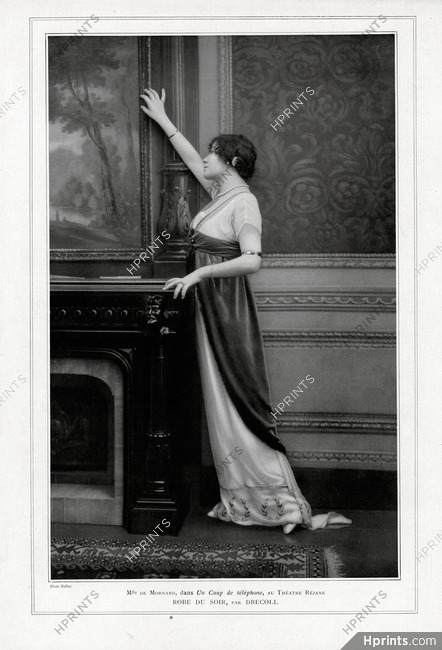 Drecoll 1913 Mlle de Mornand, Robe du soir, Photo Talbot