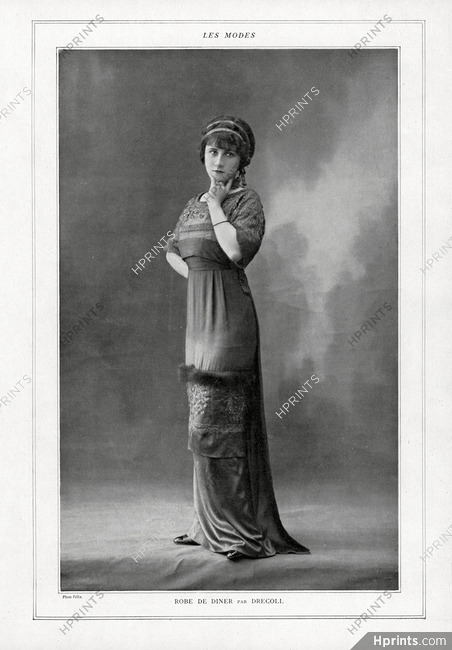 Drecoll 1911 Robe de Dîner, Photo Félix