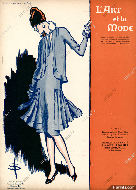 Blanche Lebouvier 1926 Robe en crêpe de Chine, Soulié