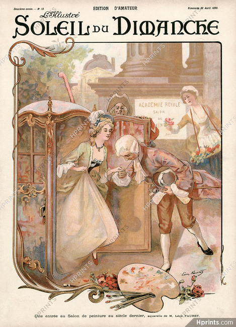 Léon Fauret 1899 "Entrée au Salon de peinture", Soleil du Dimanche Cover