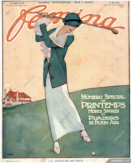 J. Gosé 1913 La Joueuse de Golf, Femina cover