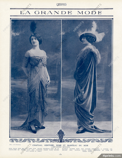 Créations Royant 1913 Manteau du Soir, Phot. d'Art Femina