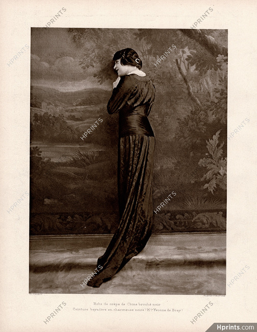 Robe de crèpe de Chine 1913 Mlle Yvonne de Bray, Photo Talbot
