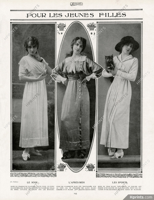 Pour les Jeunes Filles 1913 Jane Renouardt, Photo Talbot