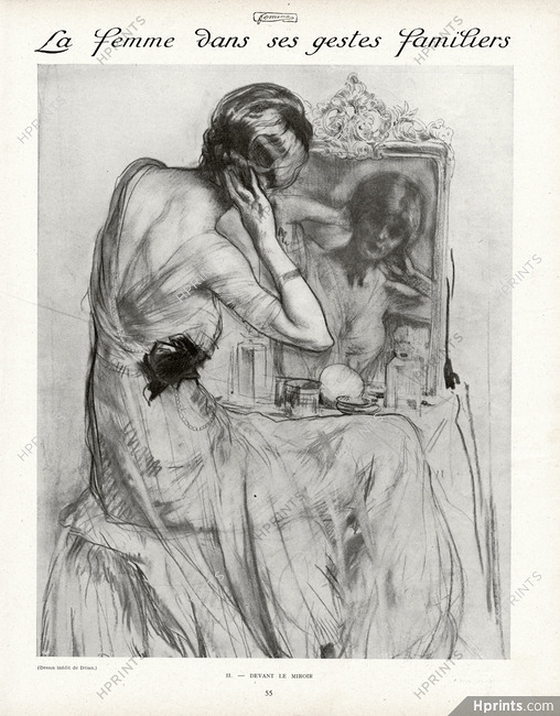 Etienne Drian 1913 "La femme dans ses gestes familiers" II. Devant le Miroir