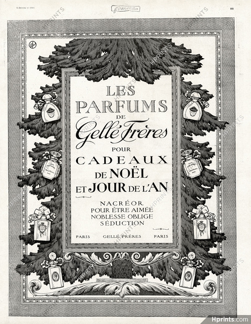 Gellé Frères (Perfumes) 1913 Christmas