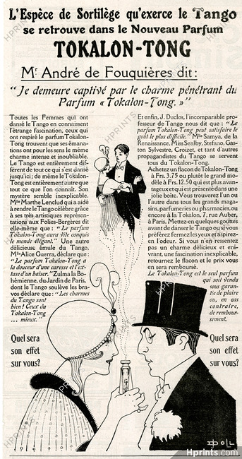 Tokalon-Tong 1913 Parfum pour le Tango, André de Fouquières