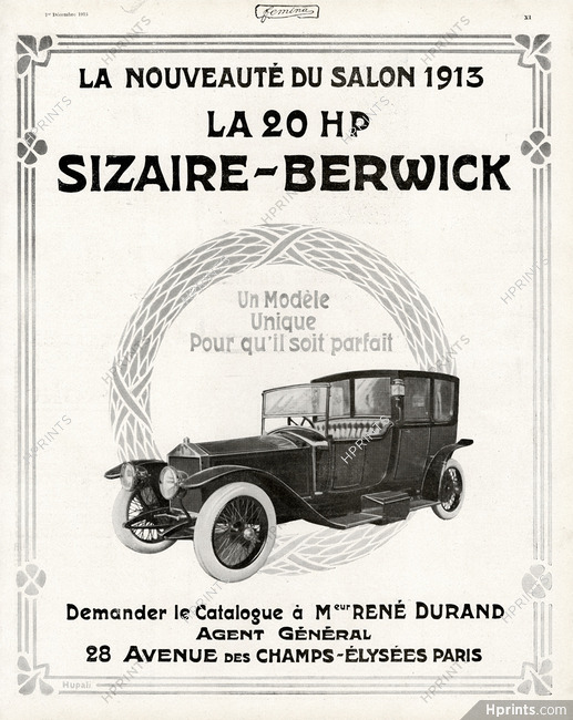 Sizaire-Berwick 1913