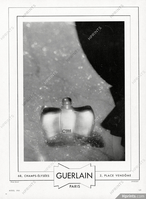 Guerlain (Perfumes) 1938 Coque D'Or, Photo Schall