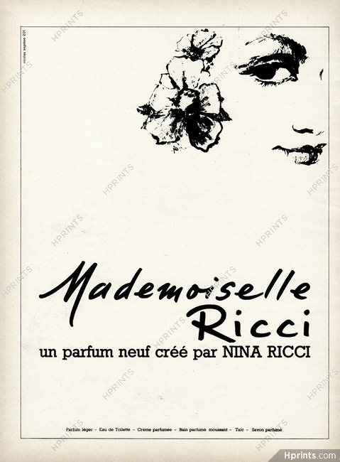 Nina Ricci (Perfumes) 1968 Mademoiselle Ricci, Nicolas Sagesse 201