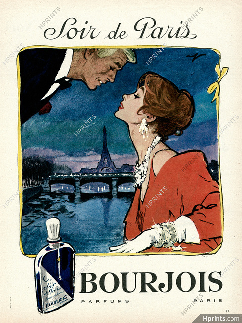 Bourjois (Perfumes) 1959 Soir de Paris, Hof, Eiffel Tower
