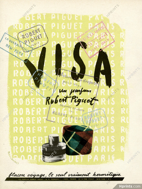 Robert Piguet (Perfumes) 1949 Visa, Bouldoires (Version A)