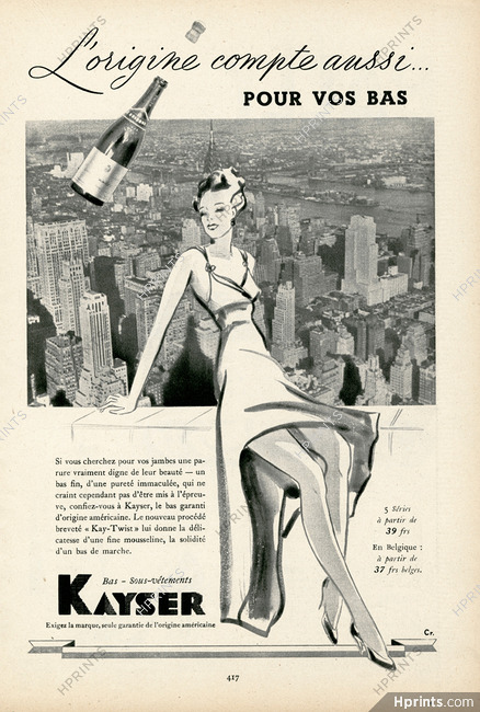 Kayser (Hosiery) 1939 Stockings, New York City