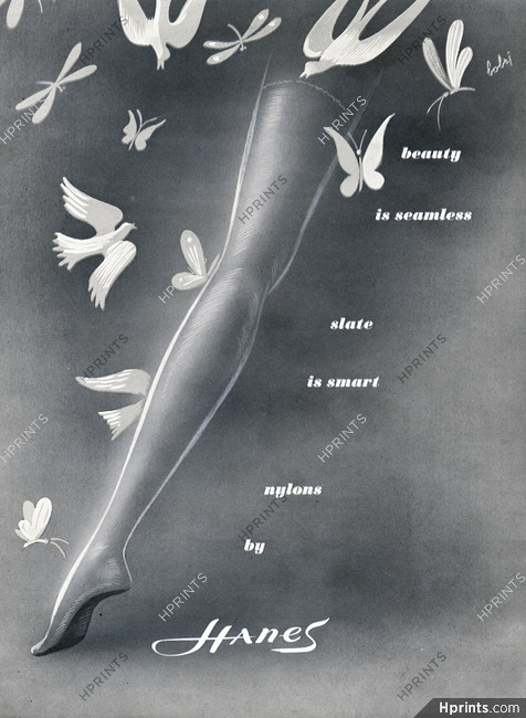 Hanes (Hosiery, Stockings) 1948 Bobri, Birds
