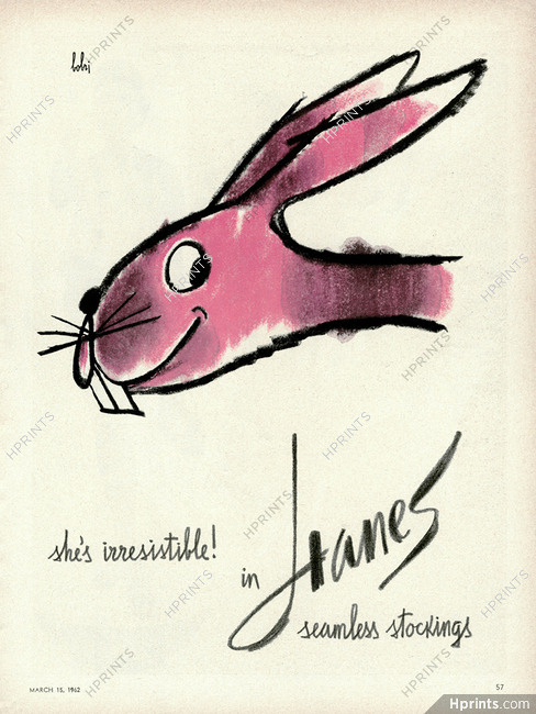 Hanes (Hosiery) 1962 Rabbit, Vladimir Bobri