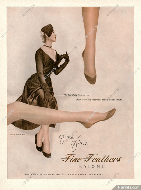Miller-Smith (Hosiery) 1950 Fine Feathers, Stockings, Harriette Harra