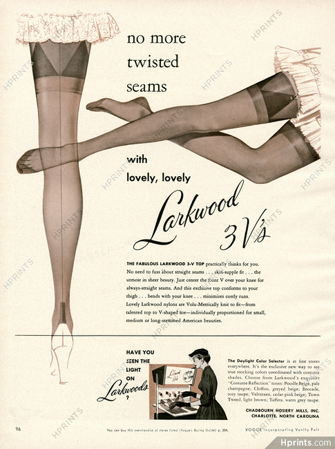 Larkwood (Hosiery) 1952 Seam Stockings