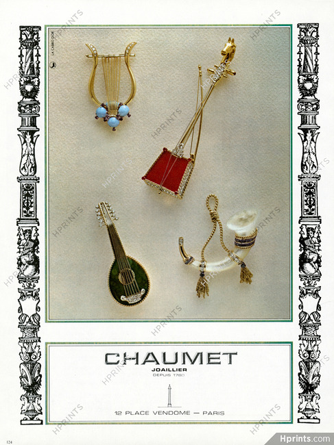 Chaumet 1968 Musical instruments Brooch