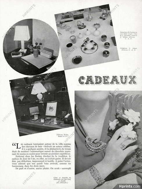 Van Cleef et Arpels 1937 Clips et bracelet de diamants, Photo Dorvyne