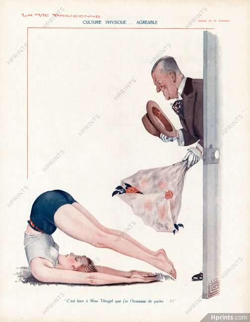 Léonnec 1930 ''Culture physique... agréable'' Sexy looking girl, Gym, Yoga