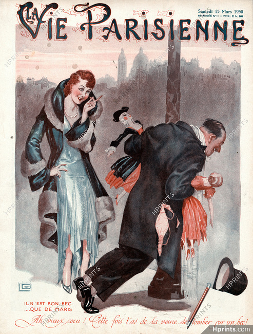 Georges Léonnec 1930 Adultery, Dolls, La Vie Parisienne cover