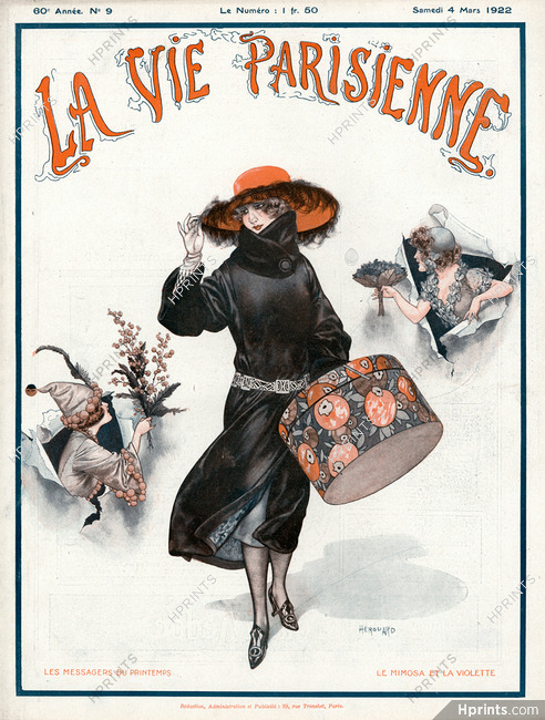 Hérouard 1922 Les Messagers du Printemps, Mimosa et Violette