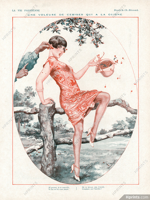 Chéri Hérouard 1926 Voleuse de Cerises, Cherries, Stockings