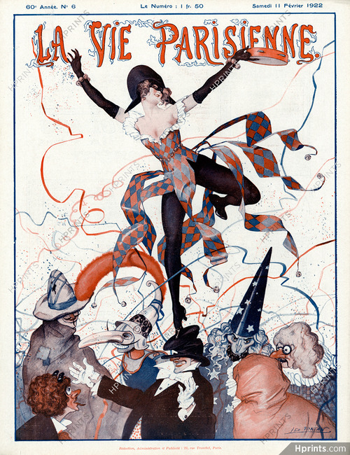 Léo Fontan 1922 Carnival Costumes, La Vie Parisienne Cover