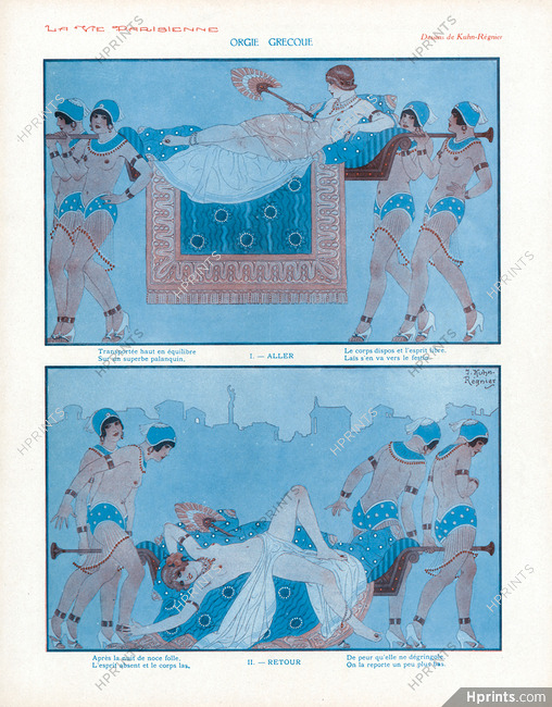 Joseph Kuhn-Régnier 1930 Orgie Grecque, Laïs, Aller - Retour