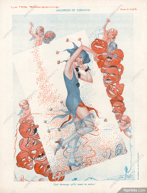 Vald'Es 1930 Amoureux de Carnaval, Masks, Stockings