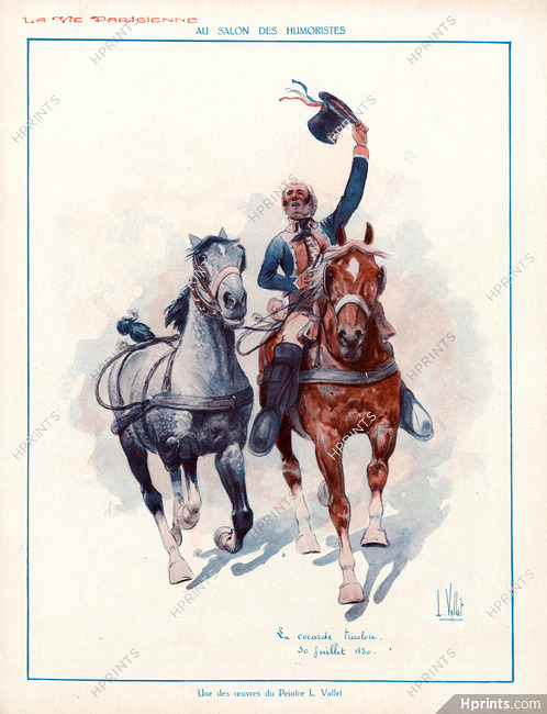 Louis Vallet 1930 La Cocarde Tricolore, Horses