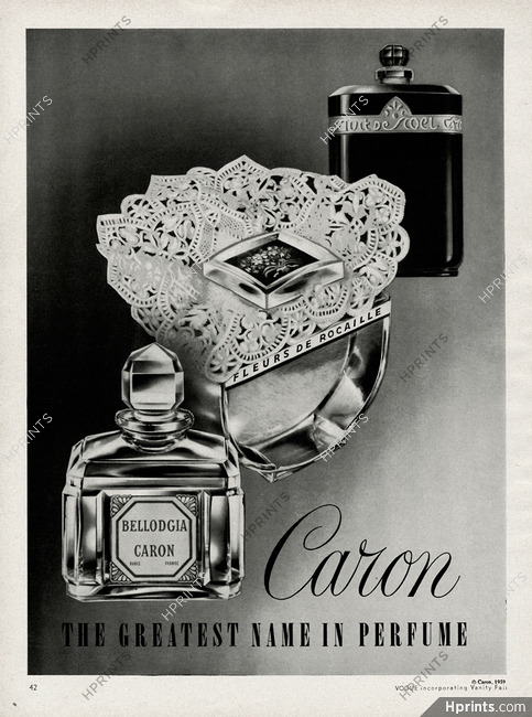 Caron (Perfumes) 1961 Bellodgia, Fleurs de Rocaille, Nuit de Noël