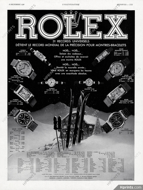 Rolex (Watches) 1938 Winter, Ski