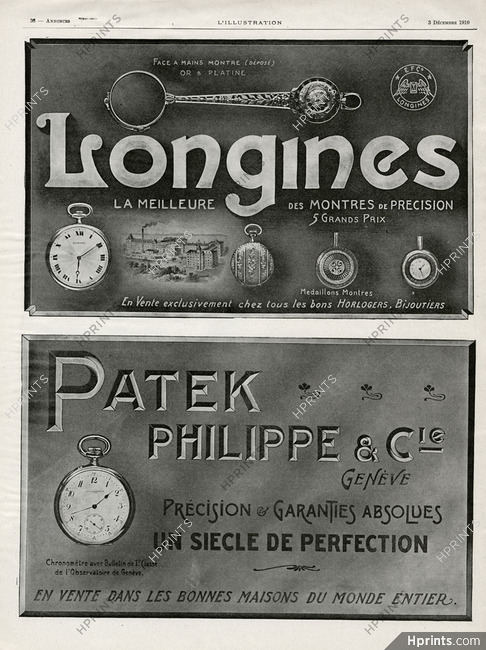 Longines, Patek Philippe & Cie 1910
