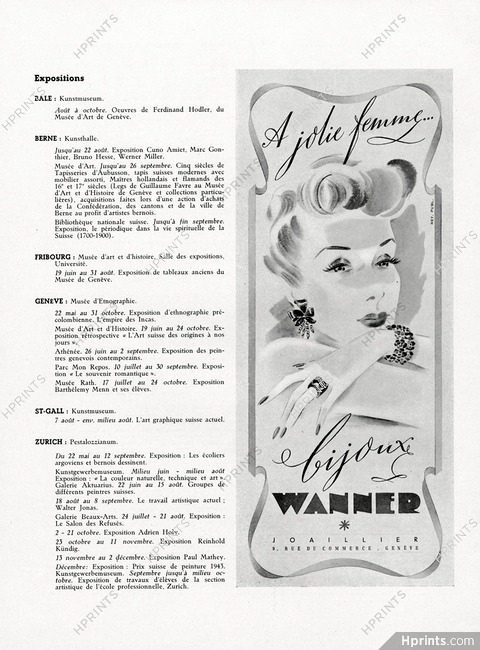 Wanner Joaillier, Genève 1943