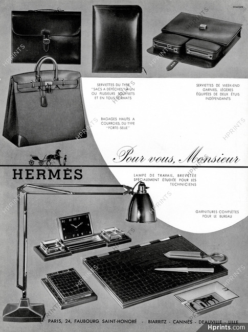 Hermès 1955 Handbag, Ashtray, Lamp...