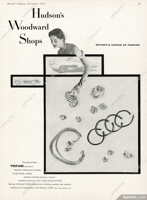 Trifari (Jewels) 1954 Hudson's Woodward Shops