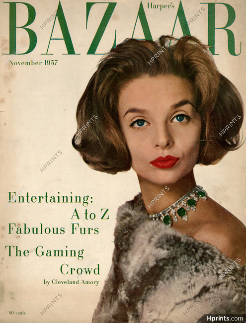 Harry Winston 1957 Diamond-and-emerald collar, Bazaar Cover, Photo Louise Dahl-Wolfe