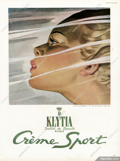 Klytia - Crème Sport 1947 Jean Adrien Mercier, Beauty Salon