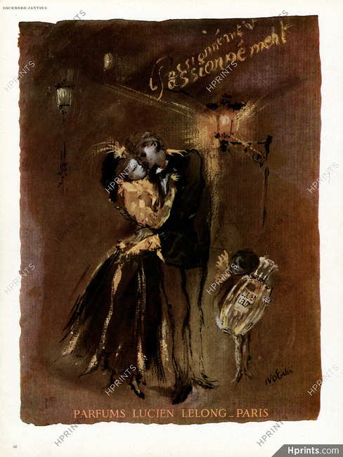 Lucien Lelong (Perfumes) 1947 Passionnément, Lila de Nobili