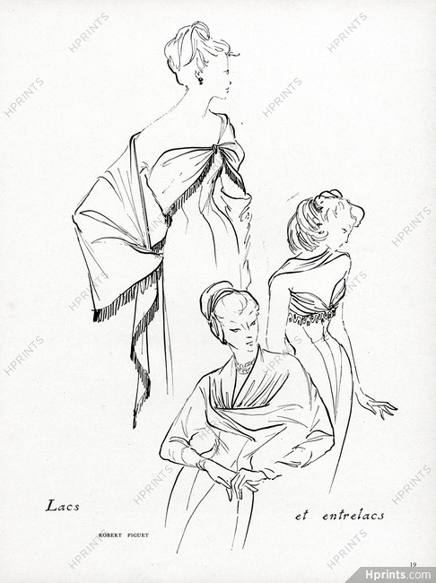 Robert Piguet 1948 Runacher Fashion Illustration