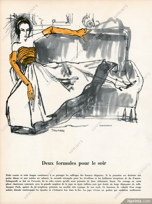 Schiaparelli 1952 Robe courte, Sylvia Braverman