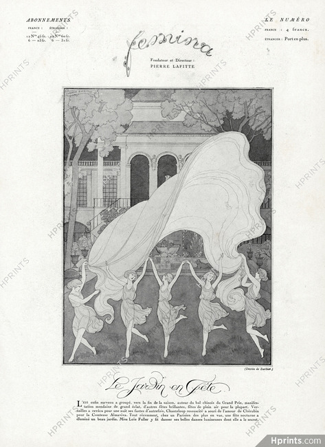 Le Jardin en Fête, 1923 - George Barbier Loïe Fuller