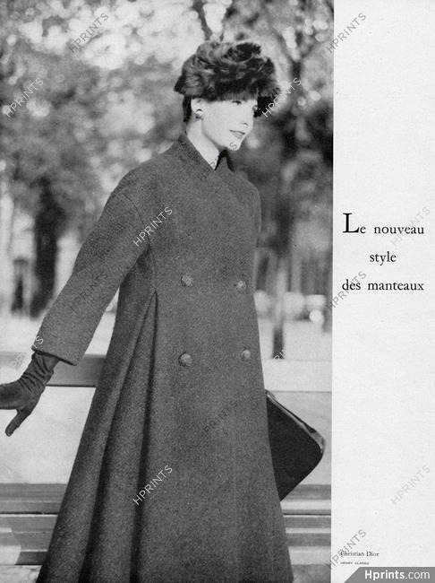 Christian Dior 1955 Manteau, Photo Henry Clarke