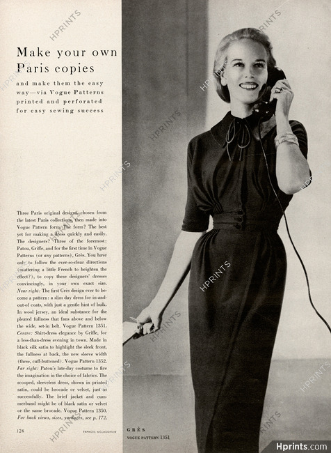 Grès 1956 Slim Day Dress, Photo Frances McLaughlin
