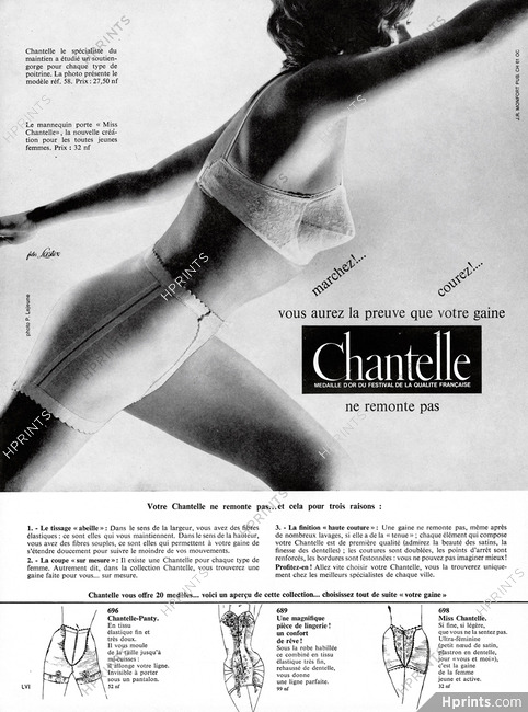 Chantelle (Lingerie) 1965 Girdle, Bra, Photo Stewart