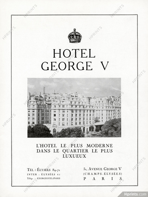 Hotel George V, 1937