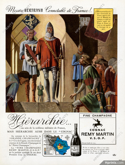 Remy Martin (Brandy, Cognac) 1946 Bertrand du Guesclin, Fircsa