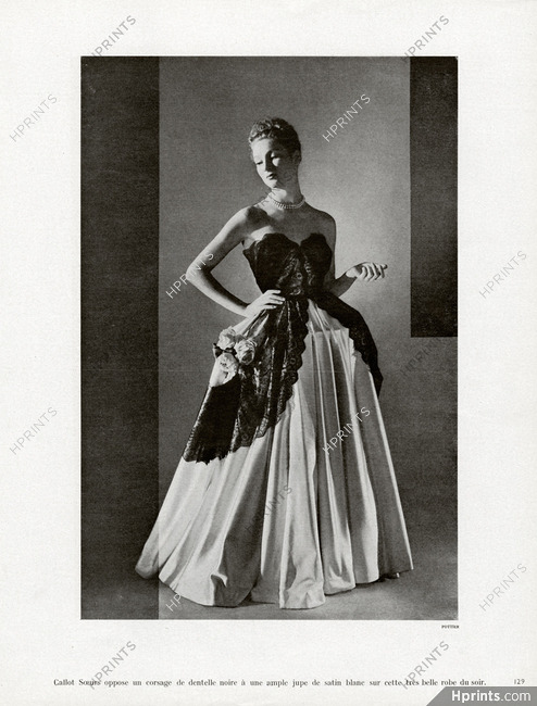 Callot Soeurs 1946 Evening Dress, Photo Pottier