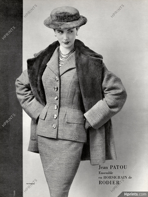 Jean Patou 1954 Suit, Rodier, Fashion Photography